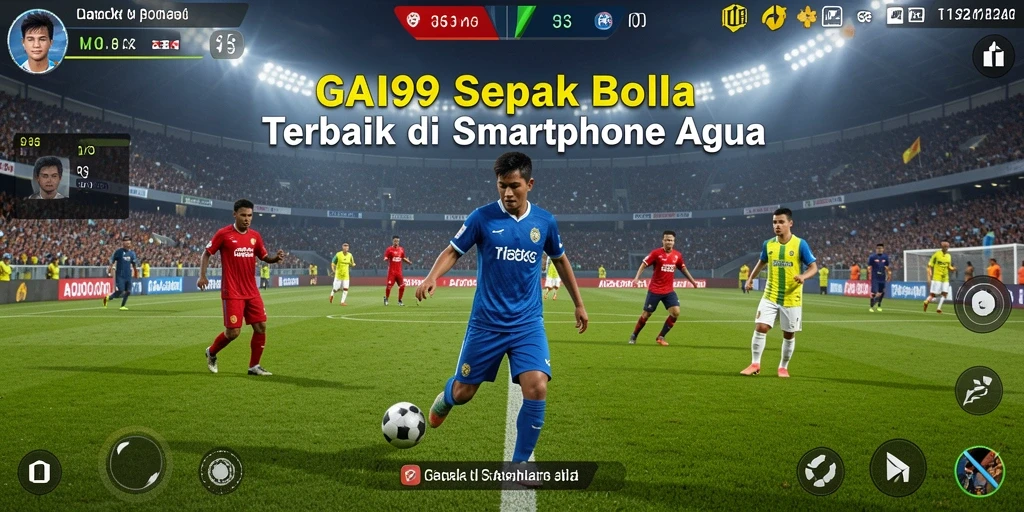 Screenshot menampilkan gameplay menegangkan dari ADI99 dengan aksi sepak bola yang intens.