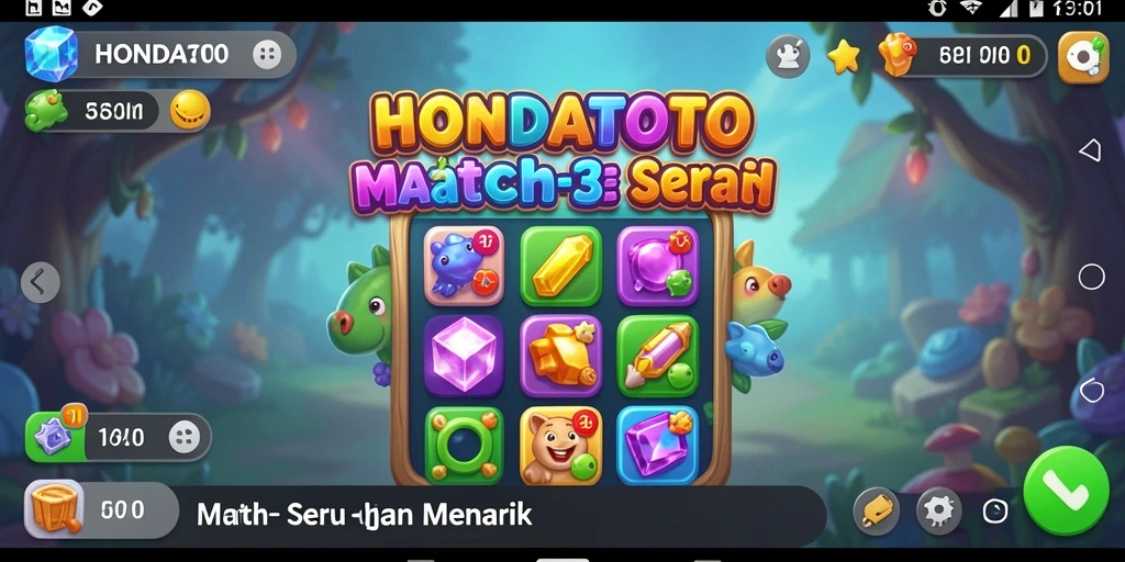 Tampilan menarik gameplay HONDATOTO saat mencocokkan objek.