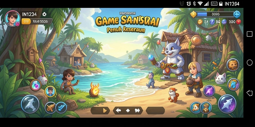 Screenshot gameplay IN1234 yang menampilkan keseruan permainan.