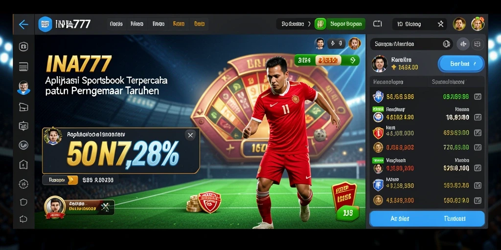 Screenshot INA777 menampilkan antarmuka permainan Sportsbook yang menarik.