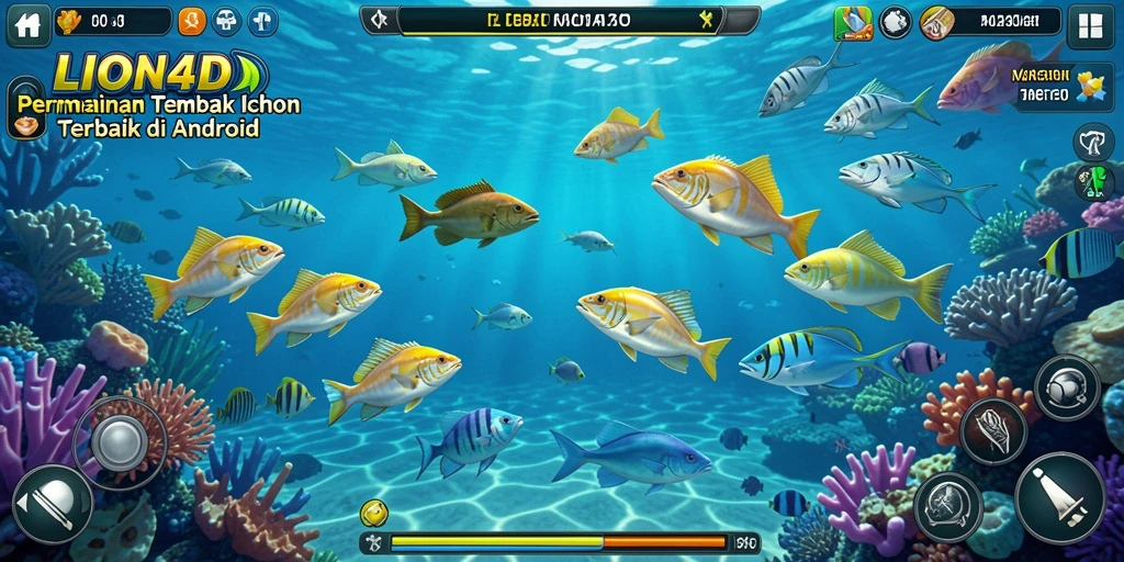 Tampilan gameplay LION4D dengan aksi seru menembak ikan.
