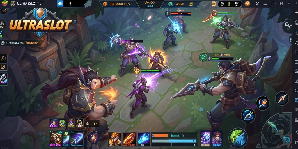 Tampilan gameplay ULTRASLOT yang menegangkan dan penuh aksi.
